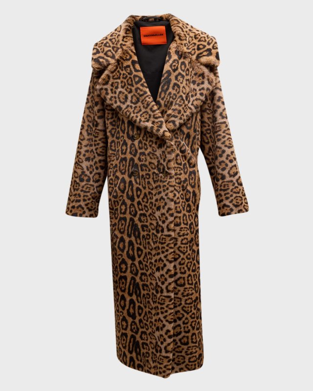 Jetz Cheetah Faux-Fur Coat